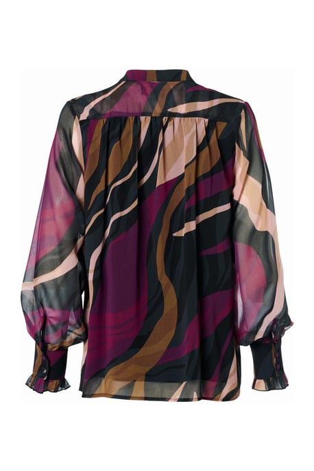 Caylee Print Blouse Dark Berry - Image 4