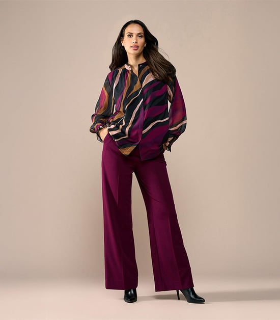 Caylee Print Blouse Dark Berry - Image 6