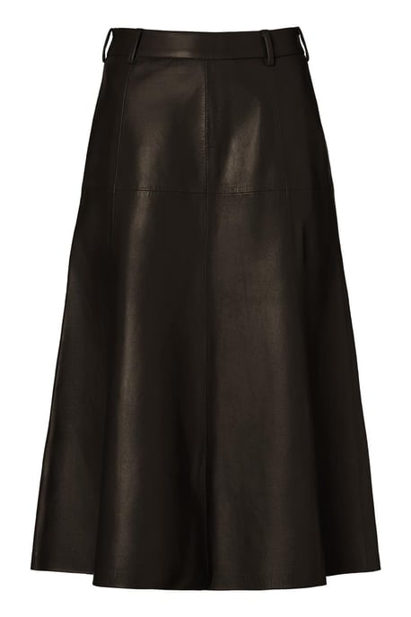 Delilah Leren Rok Donkerbruin - Image 2