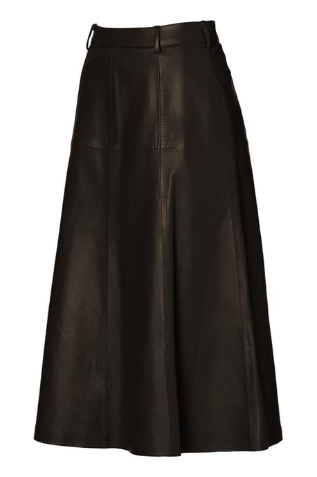 Delilah Leren Rok Donkerbruin - Image 3