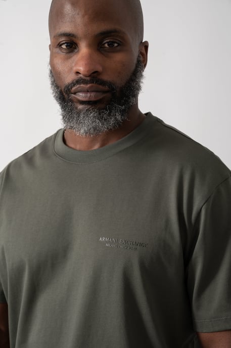 Chimera T-shirt met Klein Milano/New York Logo in Donkergroen - Image 4