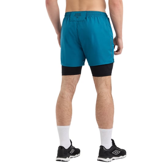 Umbro Heren Pro Training Elite Hybride Short (Corsair/Zwart) - Image 2