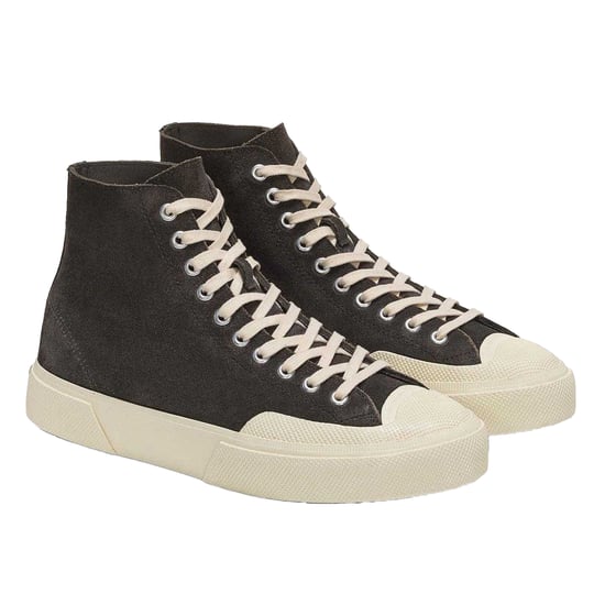 Superga Heren 2433 Works Flesh Out Suede High Top Trainers (Vulkaangrijs/ gebroken wit) - Image 1