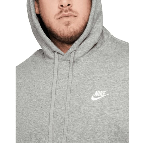 Nike Unisex Sportkleding Club Hoodie voor volwassenen (Donkergrijze heide/gematteerd zilver/wit) - Image 3