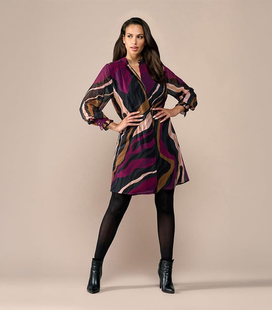 Ashley Print Tuniek Dark Berry - Image 6