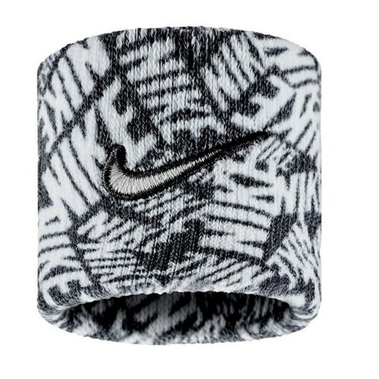 Nike Klassieke Swoosh Dri-FIT Polsband (Set van 2) (Zwart/Wit) - Image 2
