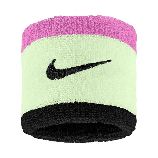 Nike Swoosh Polsband (Set van 2) (Volt/Roze/Zwart) - Image 2