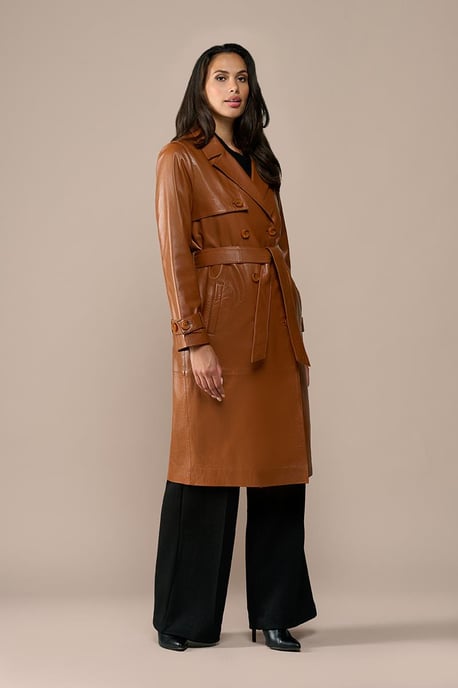 Lyana Leren Jas Cognac - Image 2