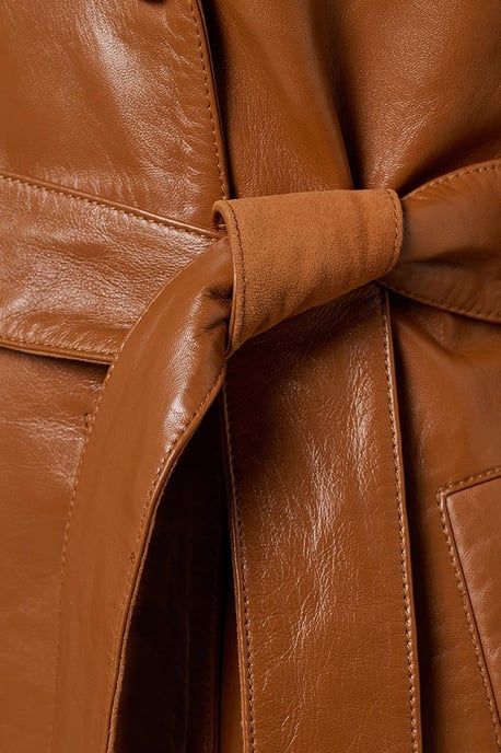 Lyana Leren Jas Cognac - Image 6