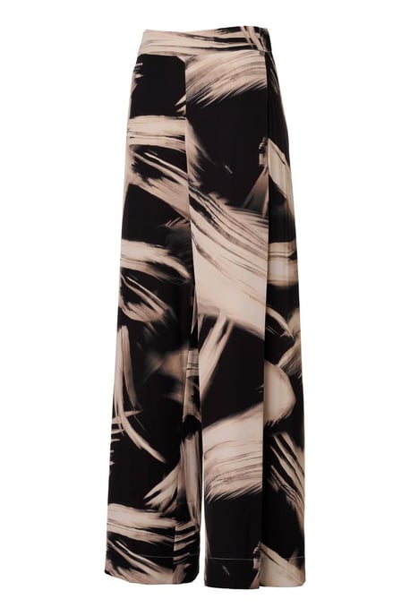 Aiden Print Broek Zwart / Off White - Image 4