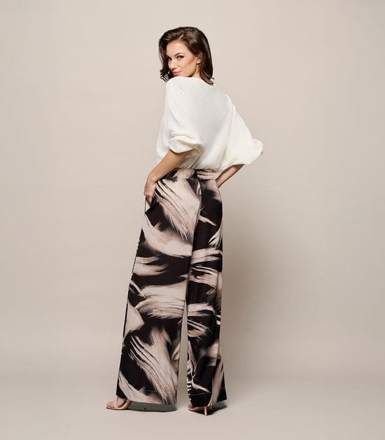 Aiden Print Broek Zwart / Off White - Image 6