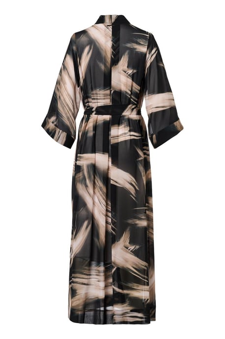 Isla Print Kaftan Zwart / Off White - Image 5
