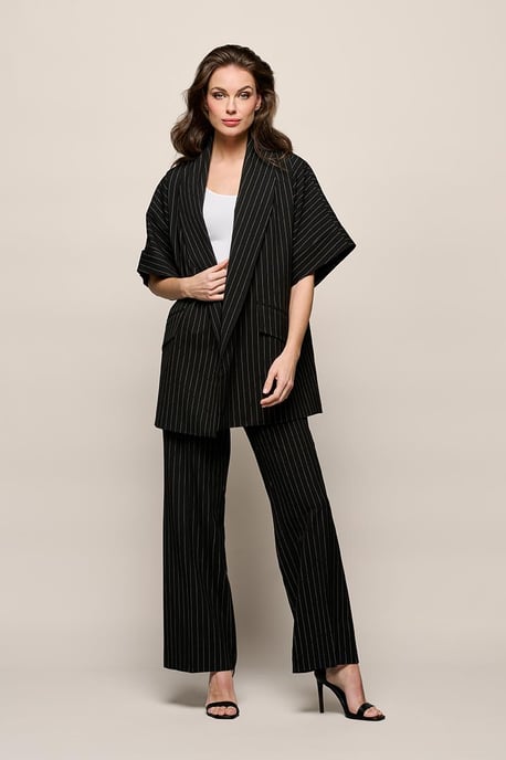 Roseline Kimono Blazer Zwart / Wit - Image 1