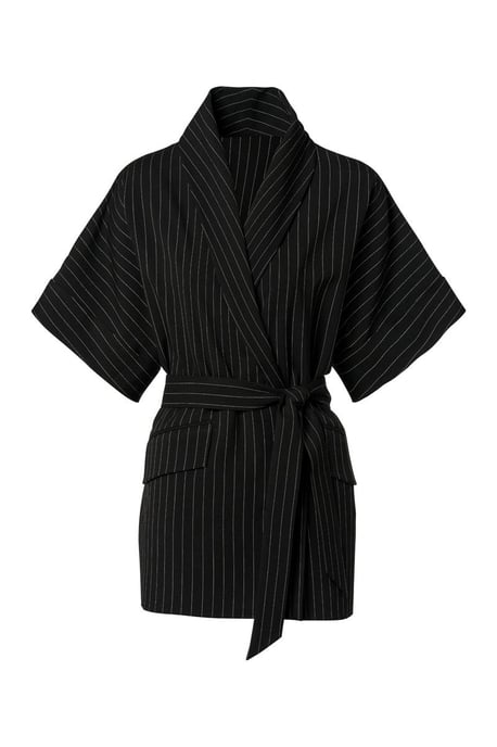 Roseline Kimono Blazer Zwart / Wit - Image 2