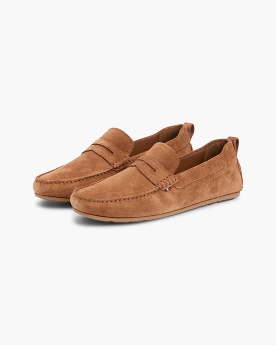 Tommy Hilfiger Core Hilfiger Heren Suède Rijders - Coconut Grove Suède Rijders in Tan - Image 1
