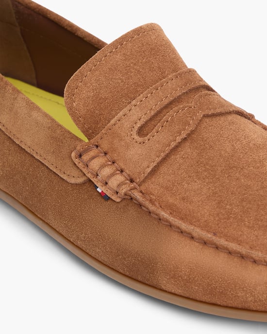 Tommy Hilfiger Core Hilfiger Heren Suède Rijders - Coconut Grove Suède Rijders in Tan - Image 3