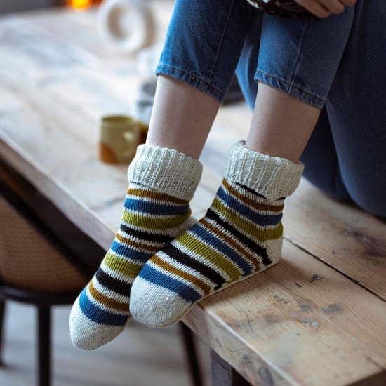 1 Paar Dames Chunky Fair Isle Moccasin Grip Sokken - Warme Winter Slippersokken - Image 3