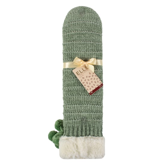 1 Paar Dames Chenille Slippersokken met Mocassin Zool - Zachte Cozy Comfort - Image 2