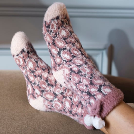 1 Paar Dames Sherpa Gevoerde Grip Sokken - Warme Zachte Cosy Antislip Comfort - Image 5