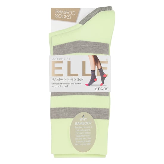 2-Pack Dames Gestreepte en Effen Bamboosokken - Zacht Ademend Alledaags Comfort - Image 2