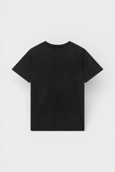 Casablanca Muziek Voor Het Volk Gedrukt T-Shirt Verbleekt Zwart - Image 3