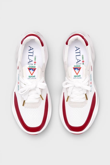 Casablanca Atlantis Heren Sneaker Wit/Rood - Image 4