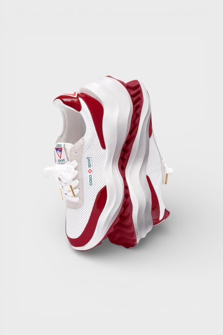 Casablanca Atlantis Heren Sneaker Wit/Rood - Image 5