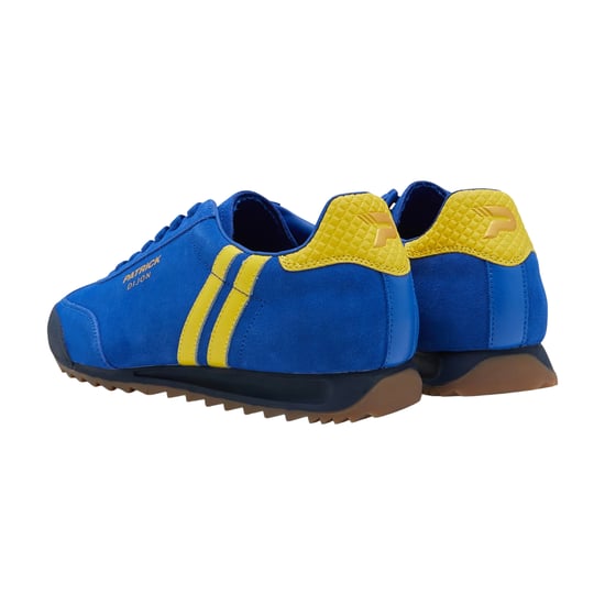 Patrick Mens Dijon Suede Running Trainers (Royal Blue/Yellow/Navy) - Image 2