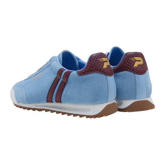 Patrick Mens Dijon Suede Running Trainers (Sky Blue/Burgundy/White) - Image 2