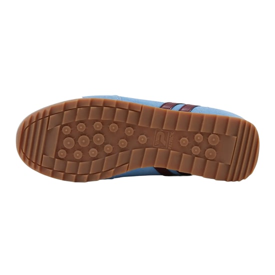 Patrick Mens Dijon Suede Running Trainers (Sky Blue/Burgundy/White) - Image 4