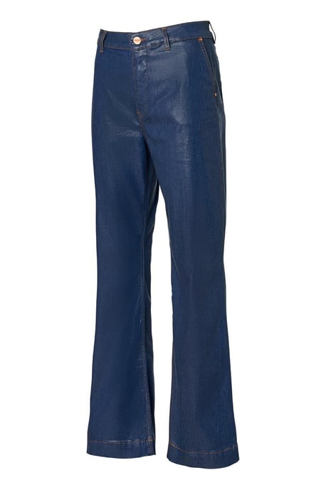 Caroline Tensen Charlotte Coated Broek Blauw - Image 3