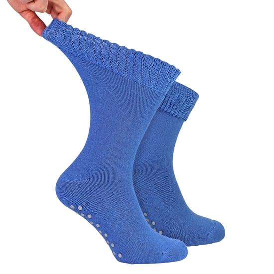 Heren Extra Wijde Winterbed Sokken met Grip | Antislip Thermische Slaap Sokken - Image 1