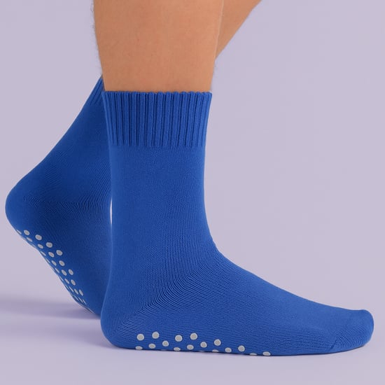 Heren Extra Wijde Winterbed Sokken met Grip | Antislip Thermische Slaap Sokken - Image 5
