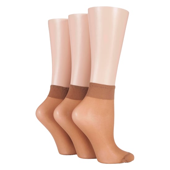 3-Pack Dames 15 Denier 100% Nylon Enkelsokken - Transparante Lichte Comfort - Image 3