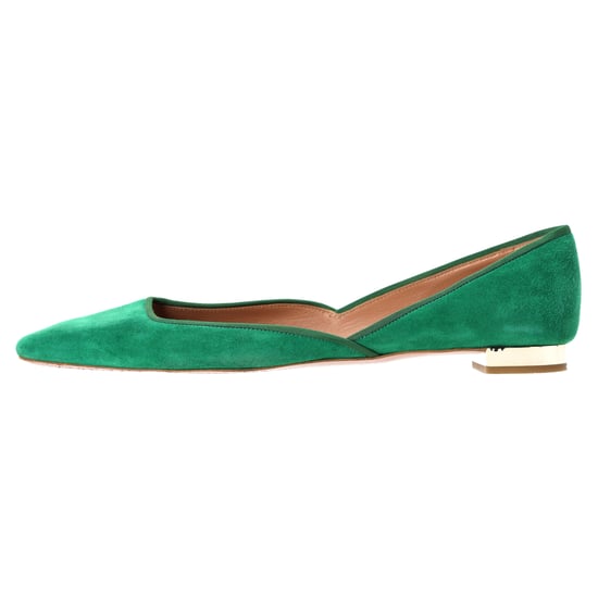 Aquazzura Maia ballerina's in groen suède - Image 2