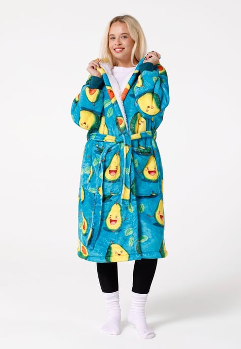 "Happy Avocado" Sherpa badjas - Image 4