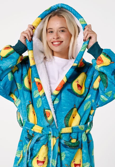 "Happy Avocado" Sherpa badjas - Image 5