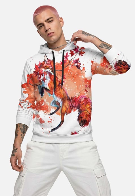 "Japanese Maple Fox" Hoodie - Image 4