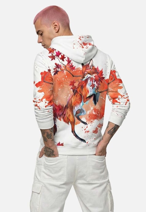 "Japanese Maple Fox" Hoodie - Image 5