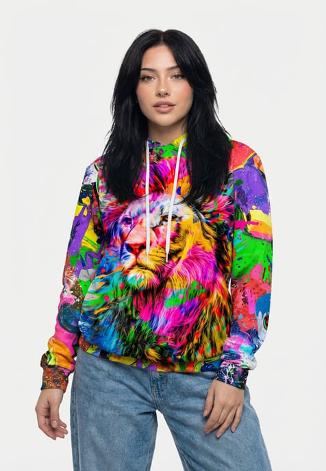 "Colorful Lion" Hoodie - Image 2