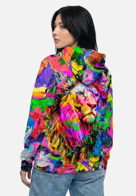 "Colorful Lion" Hoodie - Image 6