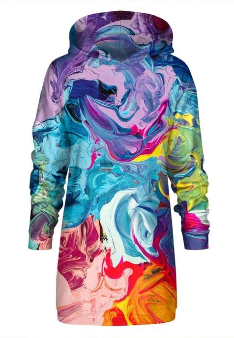 "Paintjob" Oversize hoodiejurk - Image 1