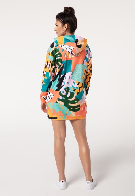 "Tropical Abstract" Oversize hoodiejurk - Image 3