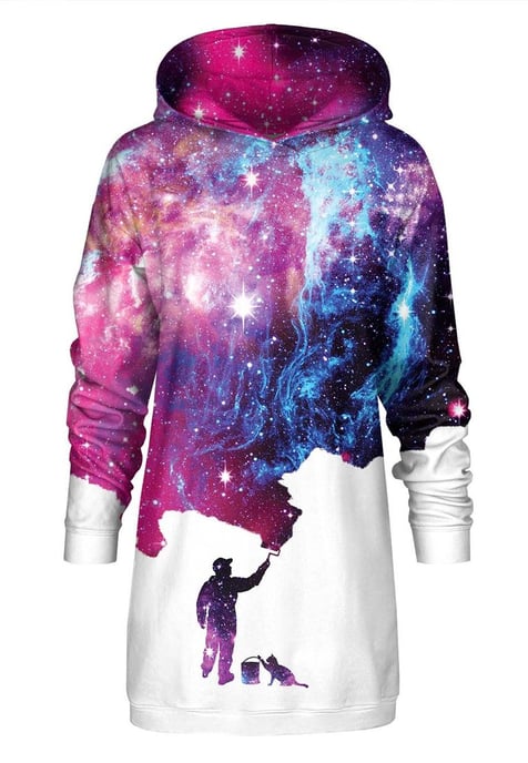 "Galaxy Painter" Oversize hoodiejurk - Image 1