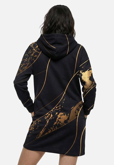 "Black and Gold" Oversize hoodiejurk - Image 3