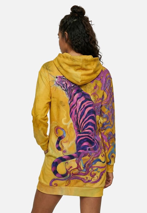 "Whisper of the Tiger" Oversize hoodiejurk - Image 3