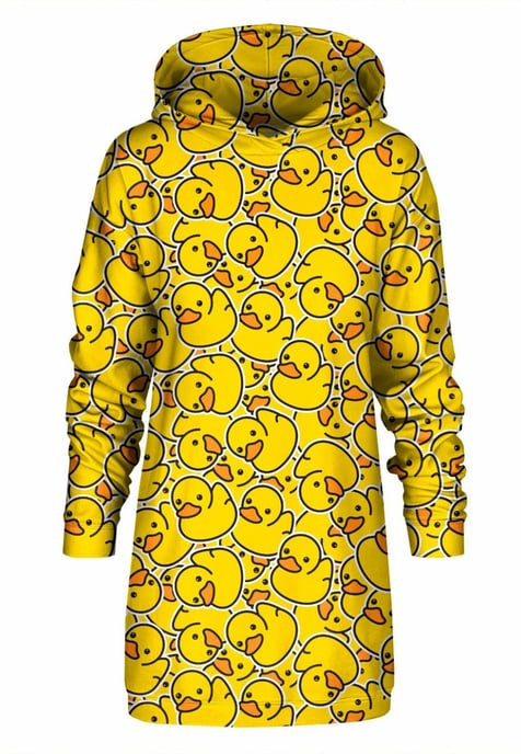 "Rubber Duck" Oversize hoodiejurk - Image 1