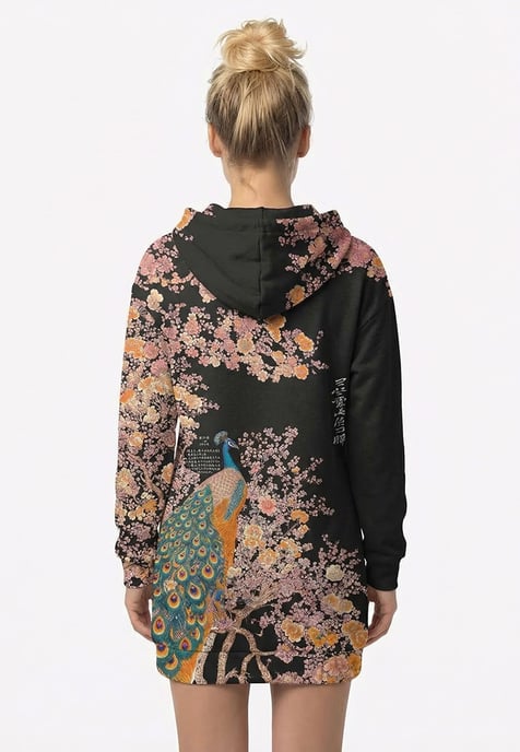 "Ornate Avian" Oversize hoodiejurk - Image 3