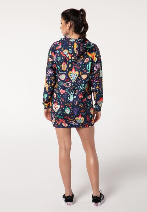 "Colorful Mexico" Oversize hoodiejurk - Image 3
