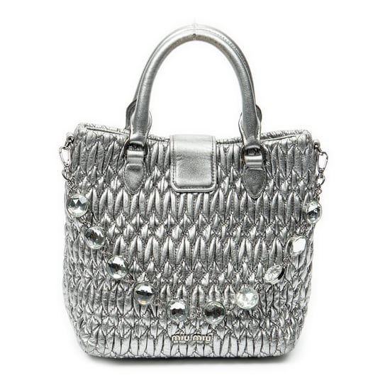Small Turn Lock Crystal Tote  Handtas - Image 5